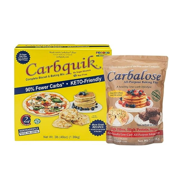 Carbquik Biscuit & Baking Mix (3 lb) + (2 lbs) Carbalose Low Carb All