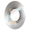 thumbnail image 2 of Designart "Marbled Dream of Gold and Teal Galactic Wonder" Marble Starburst Round Wall Mirror - Oval Printed Decorative Mirror - Multiple Color Options, 2 of 5