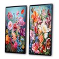 thumbnail image 3 of Designart "Mountain Spring Celebration of Wildflowers III" Wildflowers Framed Wall Art Set Of 2 - Traditional Pink Gallery Wall Frame Set For Home Decor, 3 of 6