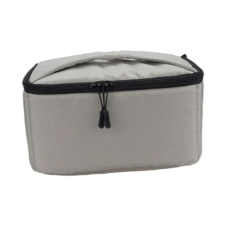 koolsoo Fishing Reel Bag Fishing Reel Case Protective Case Cover Handbag Storage Bag Fishing Tackle Organizer Round Baitcasting Reel Light Gray