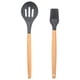 thumbnail image 1 of Los sistemas de cocinar de los utensilios de cocina de la cocina del silicón de 2 PC, manijas de madera para el utensilios de cocina antiadherentes, BPA liberan, 1 of 6