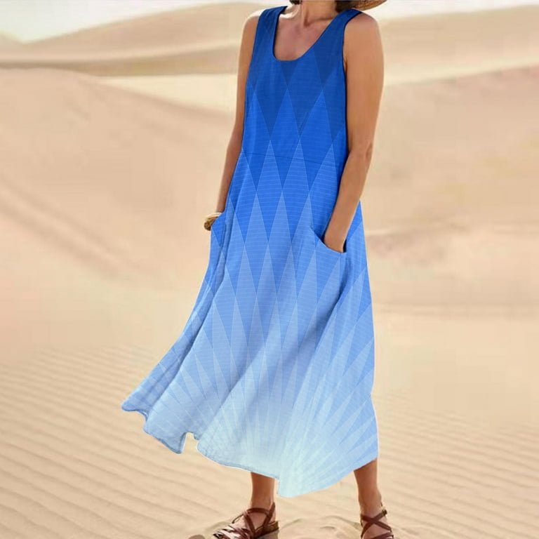 blue racerback dress Stevie Active Racerback Nursing Dress main image 1