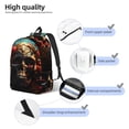 thumbnail image 4 of Lsque Artistic Flower Butterfly Skull Pattern Canvas Daypack, Durable Backpack, High-quality Versatile Backpack,Vintage Compact Backpack-Small, 4 of 6