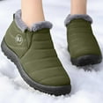thumbnail image 2 of Gyexs Mens Snow Boots Size 7, Winter Shoes Women Wide Width, Lightweight, Hook & Loop, Rain, Composite Toe, Outerwear, Green, Size 7.5, 2 of 8