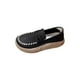 thumbnail image 2 of Zapatos de mujer, zapatillas de ligeras y suaves, sin cordones para el trabajo al aire libre en interiores, accesorios para caminar negro 38 Yinane Plataforma de mujeres, 2 of 8