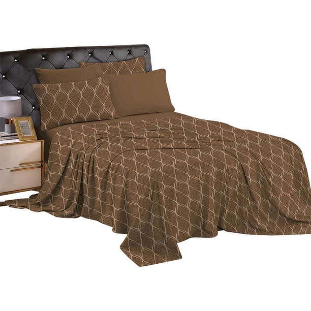 Juego de Sábana Hotelera King Size Microfibra Premium , incluye 4 fundas de almohada Mod-D8