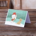 thumbnail image 2 of Brown Maltese Snowman Christmas Greeting Cards and Envelopes Pack of 8, 2 of 2