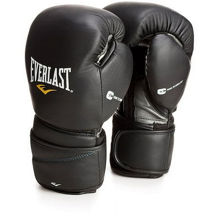 Everlast ProTex2 Leather Training Gloves, 16-Ounce, Black Multi-Colored