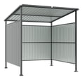 thumbnail image 3 of Clouddwell 6' x 6' Shed, Hardtop Grill Gazebo with Shed-Style Storage, Outdoor Metal Pergola, Lean to BBQ Shelter for Patio, Deck, 3 of 8
