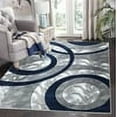 thumbnail image 2 of GLORY RUGS Area Rug Modern 2x7 Navy Circles Geometry Soft Hand Carved Contemporary Floor Carpet Fluffy Texture for Indoor Living Dining Room and Bedroom Area, 2 of 2