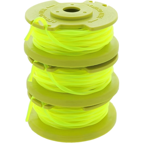 Ryobi One PLUS  AC80RL3 OEM .080 Inch Twisted Line and Spool Replacement for Ryobi 18v, 24v, and 40v Cordless Trimmers (3 Pack)