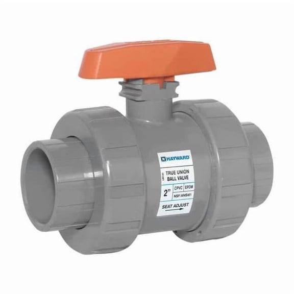 Hayward Flow Control Manual 2-Way Ball Valve,True-Union,CPVC TBH2075ASTE0000