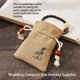 thumbnail image 5 of Moyic Paquete de 2 bolsas de lino transpirable buena decoración bolsa perfumada suministros de vacaciones accesorios de fiesta contenedor de Kits de decoración para fiestas Caqui/8*10cm Moyic HA066380-01, 5 of 6