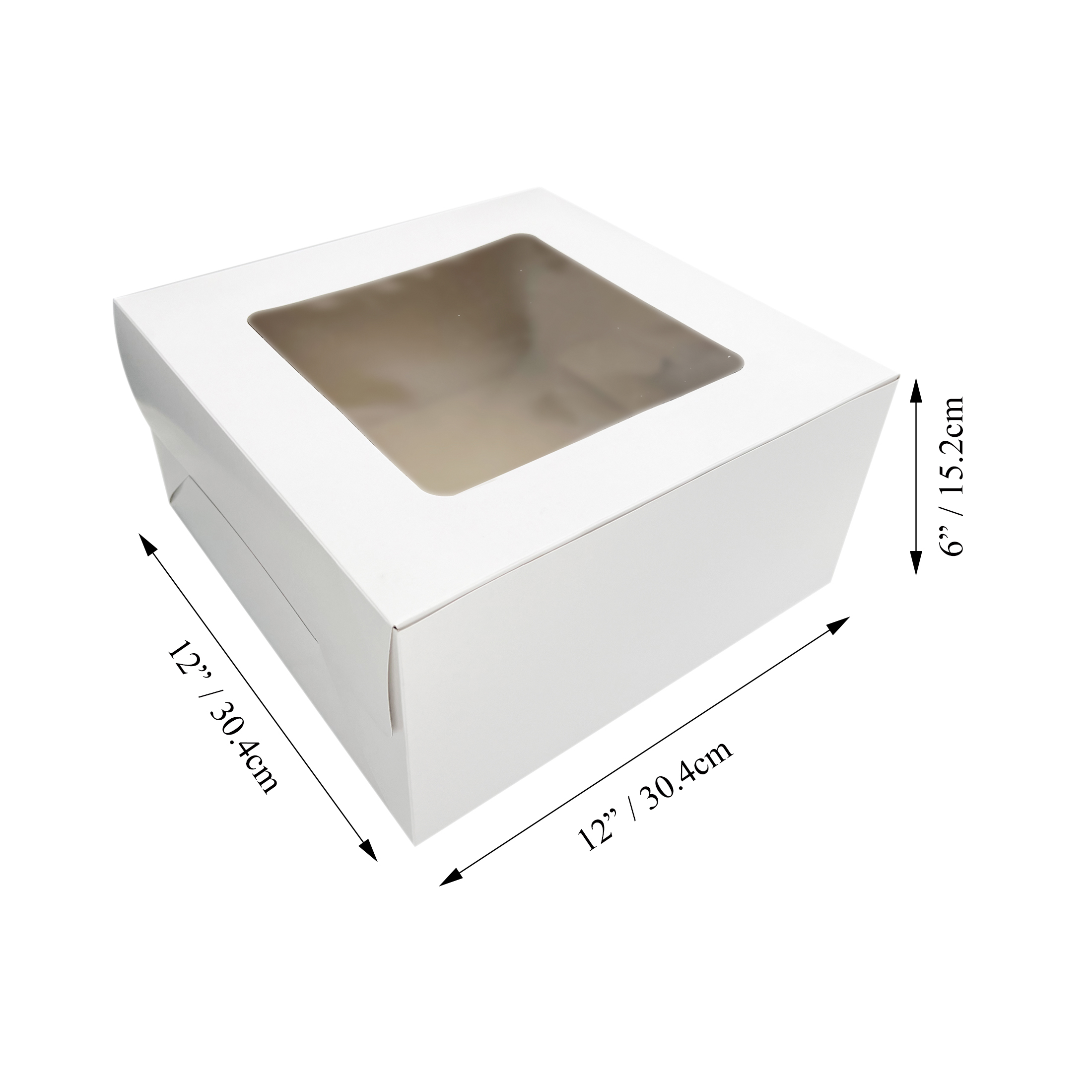 12X12X4 inch White Cake Box with Window,Way to Celebrate - Walmart.com