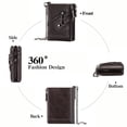 thumbnail image 2 of LOUEBICA Wallet for Men Large Capacity RFID Blocking Leather Bifold Wallet with Double Zipper Pockets and Front Zipper Pocket, 2 of 4
