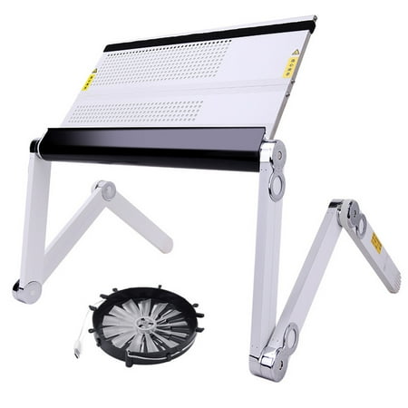 Bed Laptop Desk Notebook Cooling Lie Down With Cooling Fan For 17