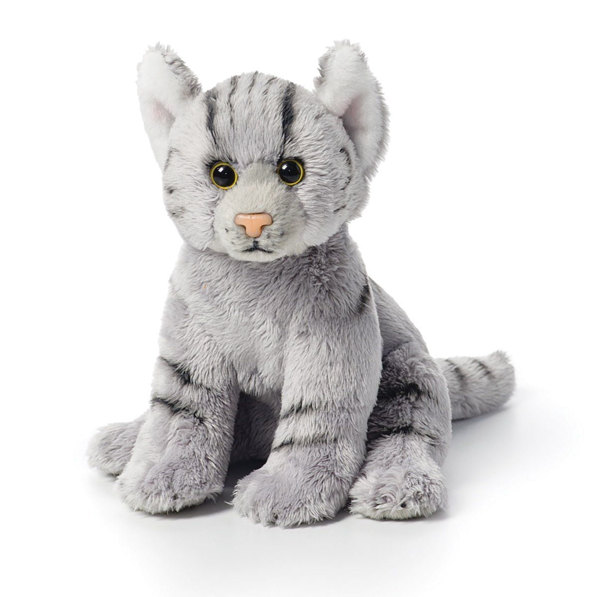Grey Tabby Cat Beanbag Stuffed Animal by Nat and Jules (P00066)