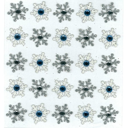 Embroidered 3 D Stickers - Jolee's Boutique 3D Snowflake Stickers, 25 Piece
