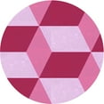 thumbnail image 1 of Ahgly Company Machine Washable Indoor Square Transitional Pastel Purple Pink Area Rugs, 3' Square, 1 of 7