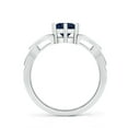 thumbnail image 2 of ANGARA Natural 1 Ct Solitaire Round Sapphire Celtic Knot Ring in 14K White Gold for Women (Size-6mm) | September Birthstone, Birthday, Anniversary, Jewelry Gift for Women | Natural Blue Sapphire Ring, 2 of 10