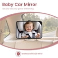 thumbnail image 5 of Baby Car Mirror with Premium Matte Finish for Rear Facing Infant with Wide Crystal Clear View, Shatterproof, Safety and stable, Crash Tested and Certified, 5 of 7