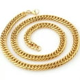 thumbnail image 4 of 9/11/13/16/20mm Top Polished Mens Chain Stainless Steel CURB CUBAN Link Necklace, 4 of 9
