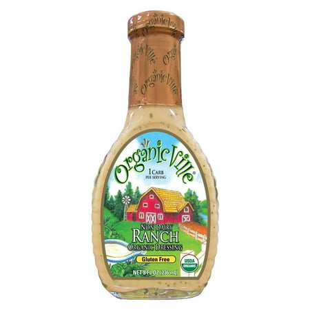 Organic Ranch - Organic Ville Organic Dressing - Dairy Free Ranch Vinaigrette - Pack of 6 - 8 Fl Oz.