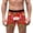 Red, variant on HUPOM Mens Underwear Boxer Briefs Male Thongs Medium waist Elastic Waist Printed Boxer Briefs Red XL
