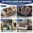 thumbnail image 6 of CHAQLIN RV Jackknife Sofa Covers Stretch Elastic Bottom Straps, Compatible with Camper, Motorhome Furniture Protector, 2 Piece Pet Friendly Washable Cover, 6 of 7