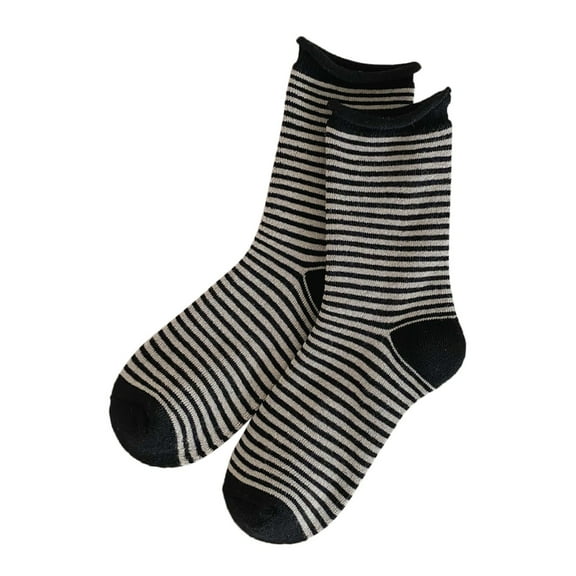 Outfmvch Womens Wool Socks Fuzzy Socks Men Women's Socks No Show Sport Socks Crew Socks Men Striped Socks Black One Size