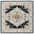 thumbnail image 2 of Safavieh Heritage York Oriental Wool Area Rug, Gray/Navy, 8' x 8' Square, 2 of 11