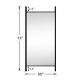 thumbnail image 4 of 73"x35" Wood Full Length Mirror Ladder Rectangle Floor Mirror, Black, 4 of 4