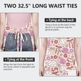 thumbnail image 6 of Pink Baseball Fun Pattern Apron-Garden Aprons for Women with Pockets-Cotton Linen Waterproof Kitchen Cooking Gardening Aprons Adjustable for Kitchen,Cooking,BBQ and Salon 33x27 Inch, 6 of 7