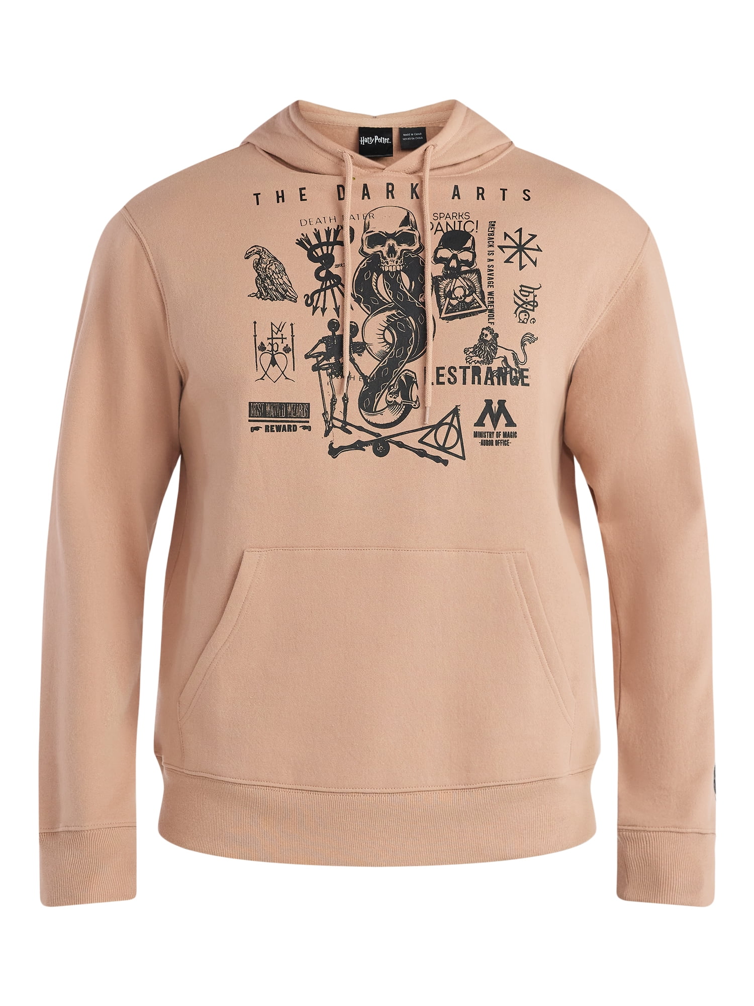 Harry Potter Men's and Big Men's Dark Arts Graphic Hoodie, Sizes S-3XL