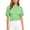 Green, variant on Women's Polka Dot Back Tie Waist Dolman Sleeve Blouse Tops Spring Summer Boat Neck Casual Tops for Everyday Wear 1PC S-XXL