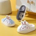 thumbnail image 4 of Home Slipper Womens Rabbit Bear Winter Warm Kawaii Contton Plush Funny cute Indoor Floor Non Slip Home Men Male Shoes Female, 4 of 5
