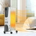 thumbnail image 3 of Costway 1500W Electric Oil Filled Radiator Space Heater Thermostat Room Radiant, 3 of 10