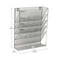 thumbnail image 4 of Mind Reader 5-Tier Vertical File Storage, Desktop Organizer, Wall Mount, Office, Metal, Black, 4 of 7