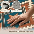 thumbnail image 6 of ODIKA 8'x10' Washable Area Rug Non-Slip Chair-Friendly Mat Farmhouse Boho Southwestern Round Runway Themed Hooks Cowboy Refined Structured for Dining Room, Large Office, Lounge, 6 of 7