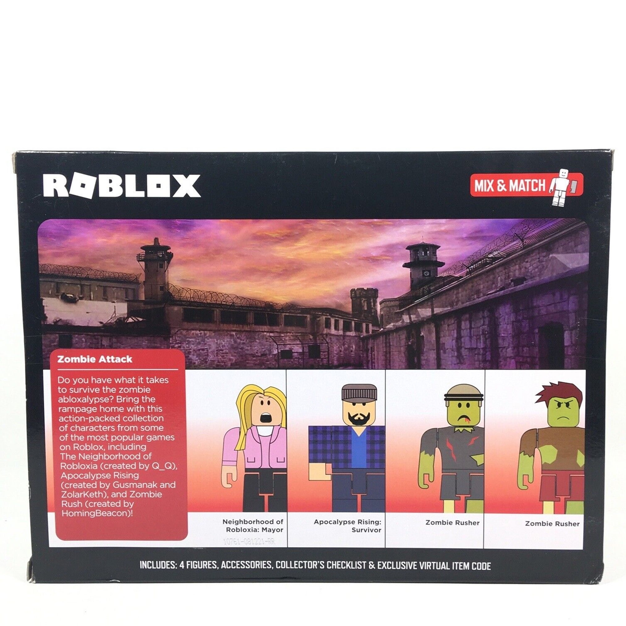 Roblox Action Collection - Zombie Attack Playset [Includes Exclusive  Virtual Item] 