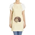 thumbnail image 1 of Seashell 3 Printed Khaki Kitchen Apron 27 x 32.5 Inch with Pocket APR, 1 of 1