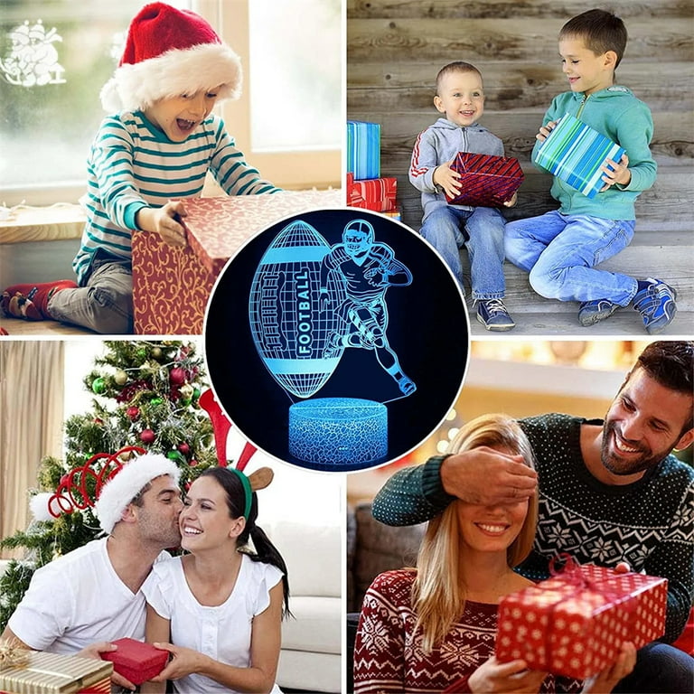 Football Night Light for Kids 3D LED USB Battery Lamp Nightlight