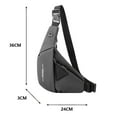 thumbnail image 4 of Riñonera Informal para Hombre  Riñonera Multibolsillos para Acampar en Bicicleta (gris Derecho), 4 of 8