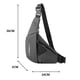 thumbnail image 4 of Riñonera Informal para Hombre  Riñonera Multibolsillos para Acampar en Bicicleta (gris Derecho), 4 of 8