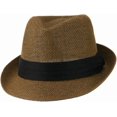 thumbnail image 5 of Kid's Paper Straw Black Band Fedora - Red OSFM, 5 of 5
