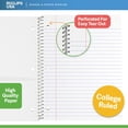 thumbnail image 7 of E-Clips USA 150-Sheet 5-Subject College Ruled Spiral Notebook, 4-Pack, 7 of 7