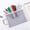 White, variant on Gray Mesh Storage Bag A4 Size Clear Zipper Pouch Portable Organizer for Documents Stationery Makeup Travel Essentials Large Capacity Handheld File Bag