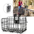 thumbnail image 3 of Cesta delantera plegable para bicicleta de montaña de hierro negro fuerte bolsa de alambre colgante trasera plegable accesorio negro grueso fuerte 1300g Fugacal Otros, 3 of 5