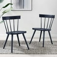 thumbnail image 2 of Side Dining Chair, Set of 2, Blue, Wood, Modern Contemporary Farmhouse Coastal, Kitchen Room Cafe Bistro Restaurant Hospitality, 2 of 10