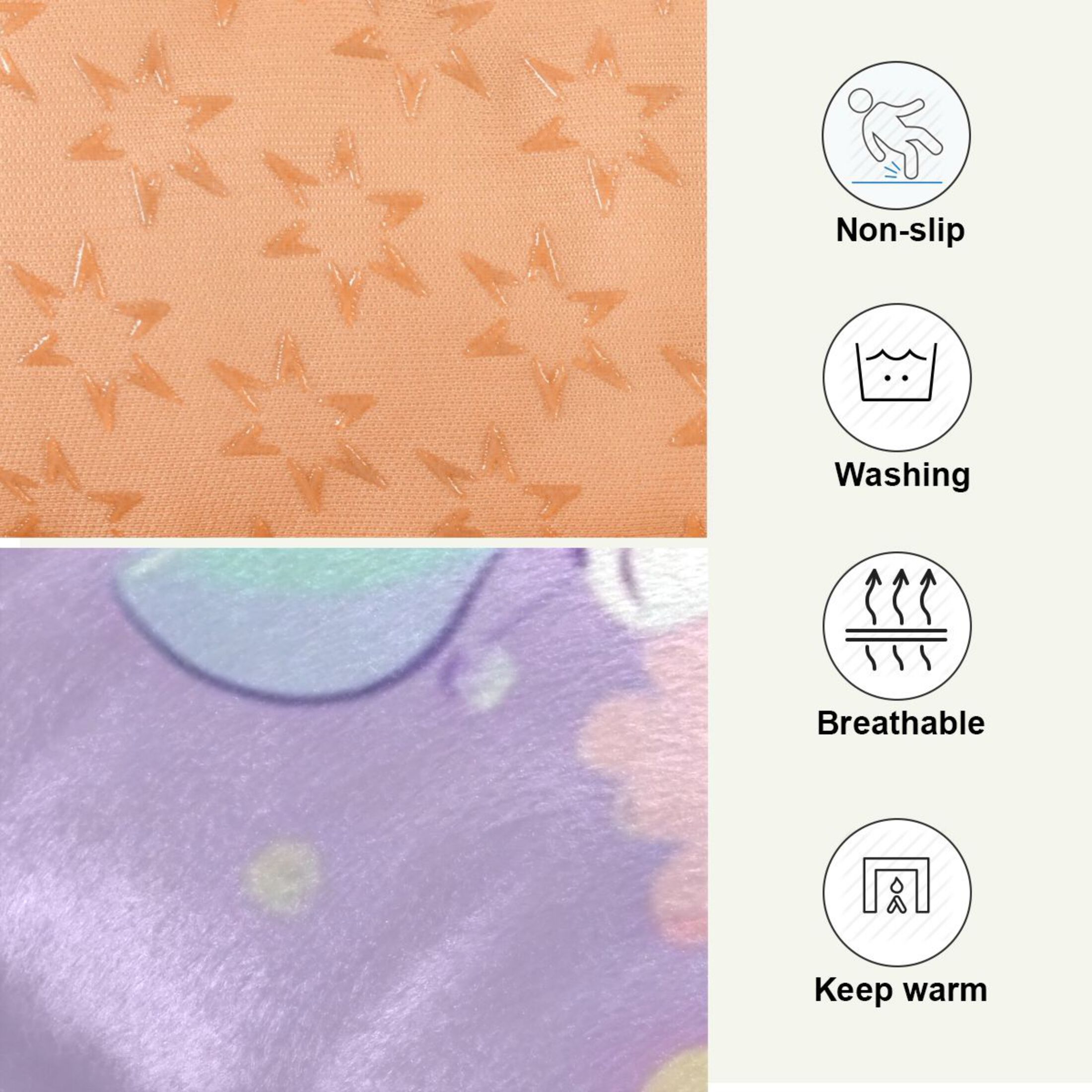 Qxltty Cute Unicorn Purple Pattern Ped Pad Wear-resistant and Hard to Bite Through Sleeping Pad for Small Medium Large Dogs Winter Pet Bed 36×24in